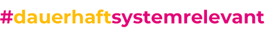 Logo hashtag dauerhaft systemrelevant